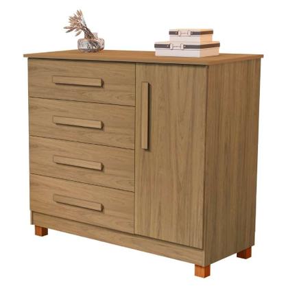 Imagem de Cômoda 4 Gavetas com Sapateira 100% MDF Várias Cores Grécia