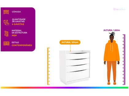 Imagem de Cômoda 4 Gavetas Kappesberg Kansas