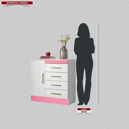 Cômoda 4 Gavetas Montevidéu - Demóbile Imagem de Cômoda 4 Gavetas Montevidéu