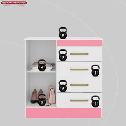 Cômoda 4 Gavetas Montevidéu - Demóbile Imagem de Cômoda 4 Gavetas Montevidéu