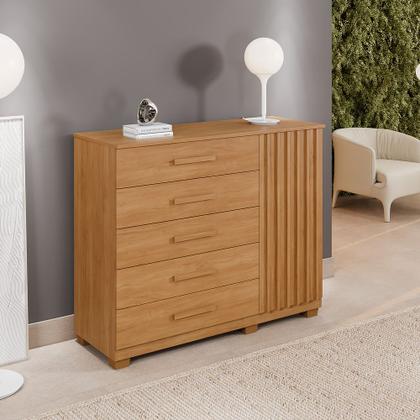 Imagem de Cômoda 5 Gavetas 1 Porta 122cm Paris - Benetil