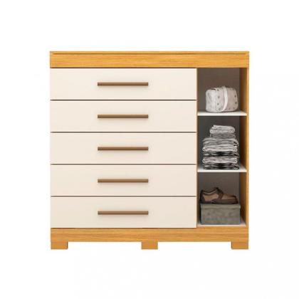Imagem de Cômoda 5 Gavetas 1 Porta Com Sapateira Rayane ACP