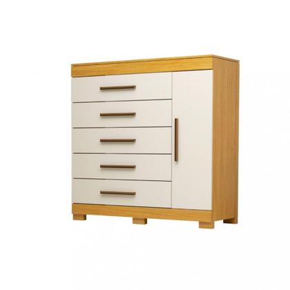 Imagem de Cômoda 5 Gavetas 1 Porta Com Sapateira Rayane ACP