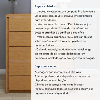 Imagem de Cômoda 5 Gavetas 100% em Mdf Unique