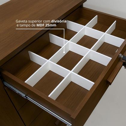 Imagem de Cômoda 5 Gavetas e com Chave Tampo e Frente em Mdf Zeus