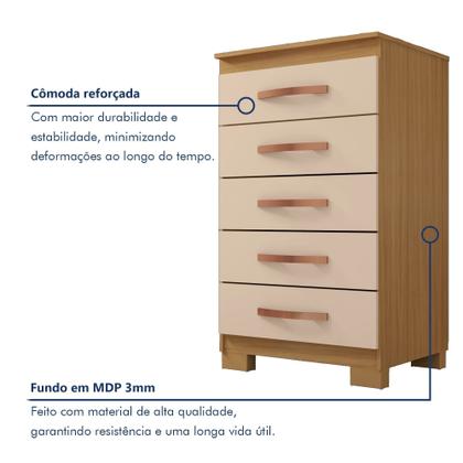 Imagem de Cômoda 5 Gavetas Itapema