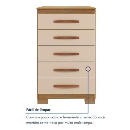 Imagem de Cômoda 5 Gavetas Itapema