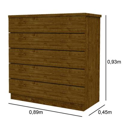 Imagem de Cômoda 5 Gavetas MDF Premium Tcil