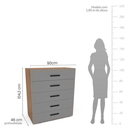 Imagem de Cômoda 5 Gavetas Valência