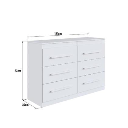 Imagem de Cômoda 6 Gavetas 100 MDF Arizona Doripel