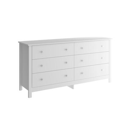 Imagem de Cômoda 6 Gavetas Branca em MDF 145x40x72 cm Ditália