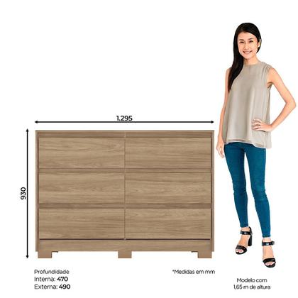 Imagem de Cômoda 6 Gavetas Layla Casa 812