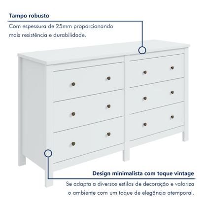 Imagem de Cômoda 6 Gavetas Maggiore New Espresso Móveis