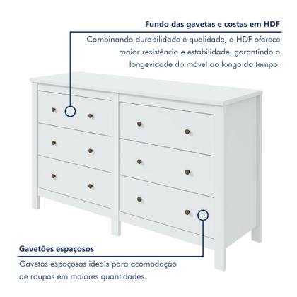 Imagem de Cômoda 6 Gavetas Maggiore New Espresso Móveis