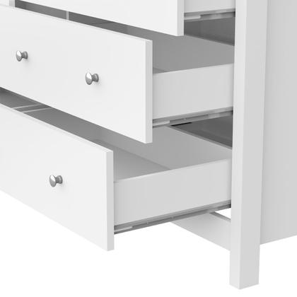 Imagem de Cômoda 6 Gavetas  Quarto Bebê Infantil Casal Solteiro Multifuncional Grande Branca