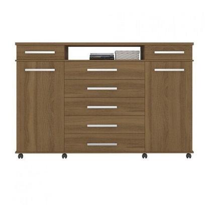 Imagem de Cômoda 7 Gavetas 2 Portas com Rodízios London