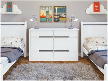 Imagem de Cômoda 8 Gavetas 151cm Urban Espresso Móveis Branco