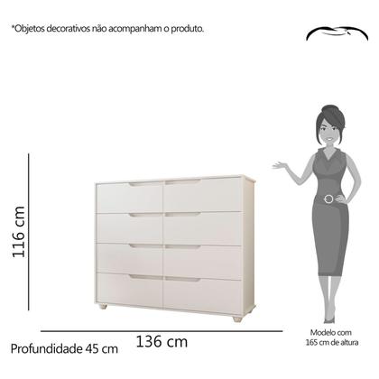 Imagem de Cômoda 8 Gavetas Doble