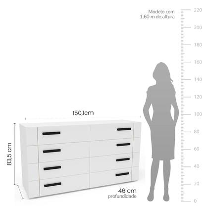 Imagem de Cômoda 8 Gavetas Lisboa