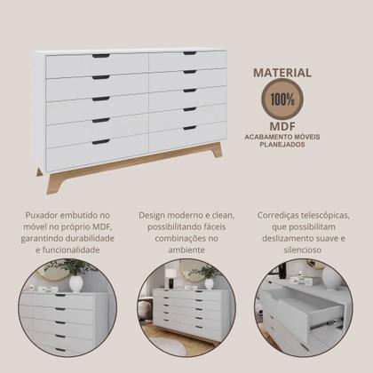 Imagem de Cômoda Alice 10 Gavetas em 100% Mdf