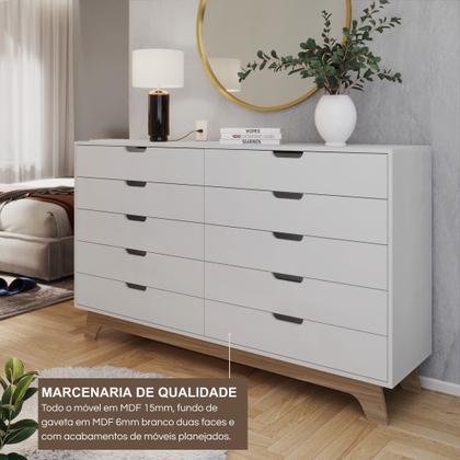 Imagem de Cômoda Alice 10 Gavetas em 100% Mdf