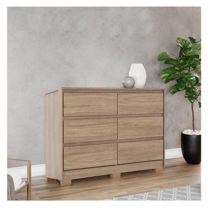 Imagem de Cômoda Ambiente Ravenna 6 Gavetas Jequitibá Brilho - Henn