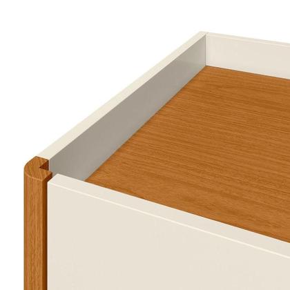 Imagem de Cômoda Aparador 8 Gavetas Com Tampo Estilo Bandeja Eternity Off White/cinamomo