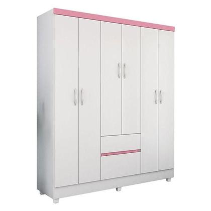 Imagem de Cômoda Astral E Guarda Roupa Casal Flash 2 Branco - Demóbile