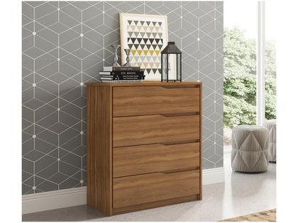 Imagem de Cômoda Átria 4 Gavetas Amêndola - Demartêz