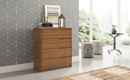 Imagem de Cômoda ATRIA - 4 Gavetas Amêndola Touch  Demóbile