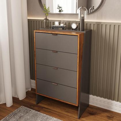 Imagem de Cômoda Aurora Quarto com 4 Gavetas