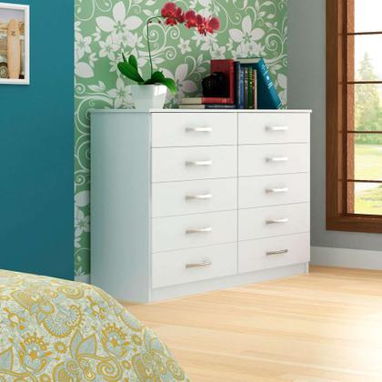 Cômoda Austin 10Gv Branco - Evidência Imagem de Cômoda Austin 10Gv Branco