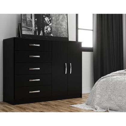 Imagem de Cômoda Austin 2 PT 5 GV Preta