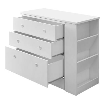 Imagem de Cômoda Bebê Com Colchão Trocador  Impermeavel Fraldas Roupas Infantil Mesa Giratoria Varias Posicões Nicho Lateral Para Apoio  Acessorios