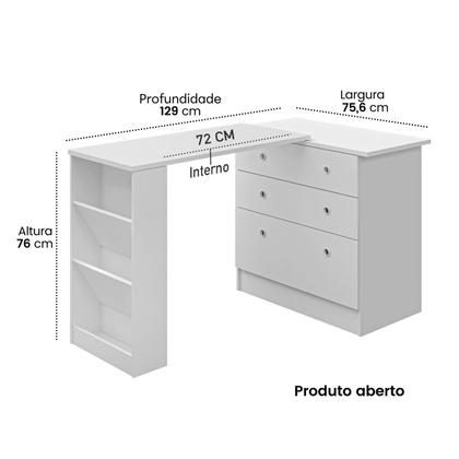 Imagem de Cômoda Bebê Com Colchão Trocador  Impermeavel Fraldas Roupas Infantil Mesa Giratoria Varias Posicões Nicho Lateral Para Apoio  Acessorios