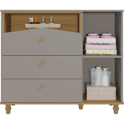 Imagem de Cômoda Bebe Permobili Casinha Mimo 03 gavetas 01 porta MDF