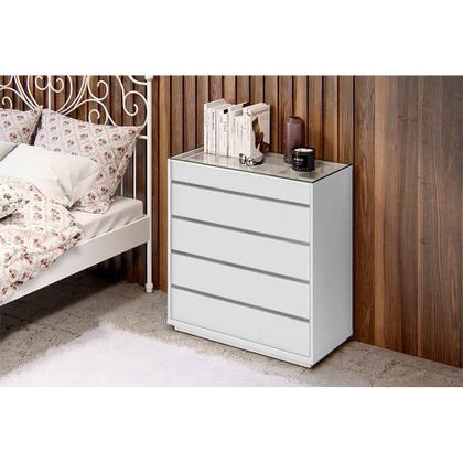 Cômoda Belize 5 GV Branca - Casa D Imagem de Cômoda Belize 5 GV Branca