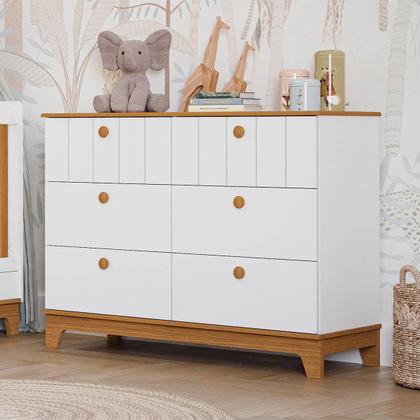 Imagem de Comoda Biscoito Quarto Infantil com 6 Gavetas