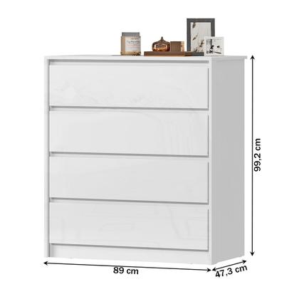 Imagem de Cômoda Carla 4 Gavetas Branco - Mx Móveis