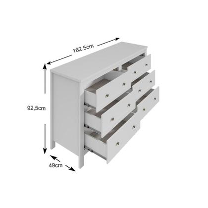 Imagem de Cômoda Casal Horizontal Maggiore c/ 6 Gavetas Branco - Lopas