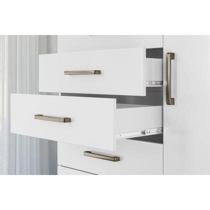 Imagem de Cômoda Casal Marabá 1.6 1 Porta + 2 Nichos e 6 Gavetas c/ Espelho Branco - Santos Andirá