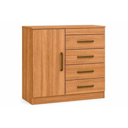 Imagem de Cômoda Casal Montevideu c/ 1 Porta e 4 Gavetas Amêndola - Demóbile