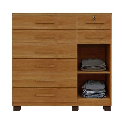 Imagem de Cômoda Chicago 1 Porta 8 Gavetas Cinamomo - Panorama Móveis