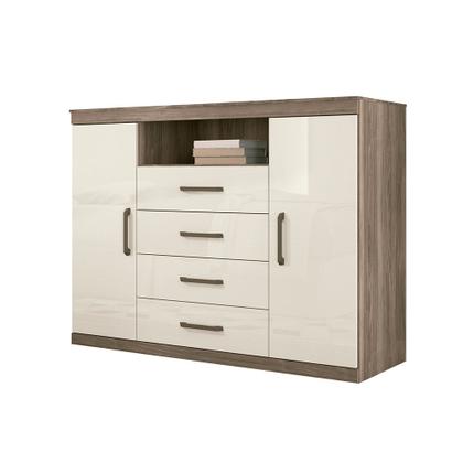 Imagem de Cômoda com 2 Portas e 4 Gavetas Havana Master Santos Andirá
