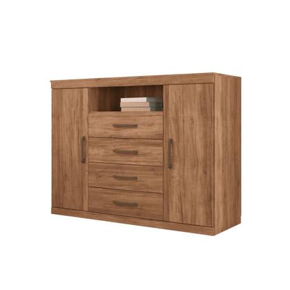 Imagem de Cômoda com 2 Portas e 4 Gavetas Havana Master Santos Andirá