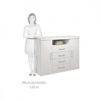 Imagem de Cômoda com 2 Portas e 4 Gavetas Havana Master Santos Andirá