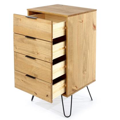 Imagem de Cômoda com 4 Gavetas Marrom Antique