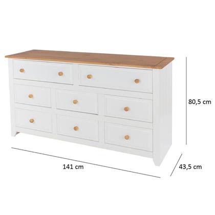 Cômoda com 8 Gavetas Branco - Pense Dentro da Caixa Imagem de Cômoda com 8 Gavetas Branco