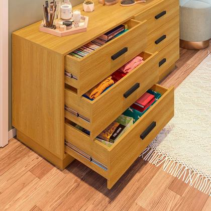 Imagem de Cômoda com Escrivaninha em L com 6 Gavetas Leonie Yescasa