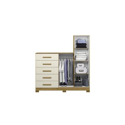 Imagem de Cômoda com Espelho 5 Gavetas 2 Portas New Master